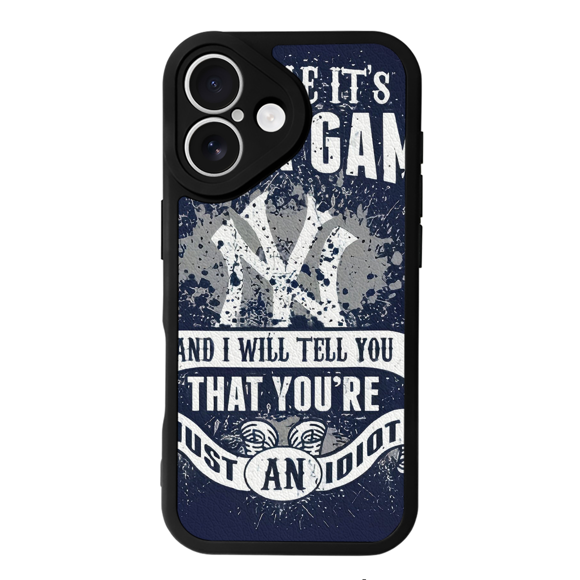 New York Yankees 174 IPhone 16 Silicone Leather Case – UV Print, Lambskin Texture – Perfect Fit, Wireless Charging Compatible, Scratch Resistant, Precise Cutouts – Stylish Protection For IPhone 16